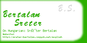 bertalan sreter business card